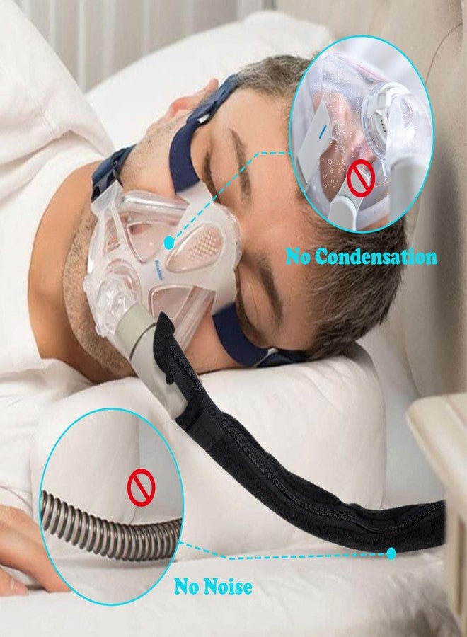 iGuerburn غطاء خرطوم جهاز التنفس CPAP من iGuerburn بطول 6 أقدام و4 بوصات لأجهزة ResMed Airsense 11 و10 ClimateLineAir المزودة بأنابيب تدفئة، غطاء أنبوب CPAP بسحاب كامل الطول يقلل من التكثيف والضوضاء، مقاوم للقطط - Image 3